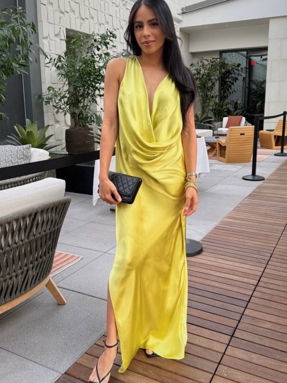 Zara NWT dress zw collection satin flowy evening party wedding small 3067/381